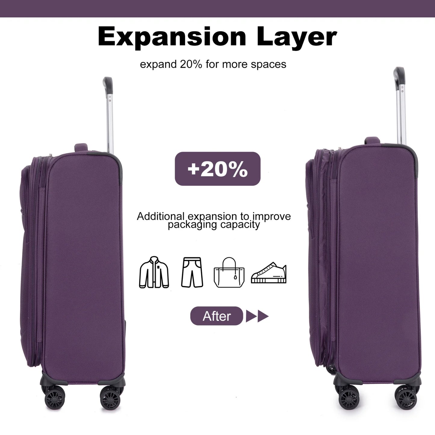 Softside 4-piece luggage Set