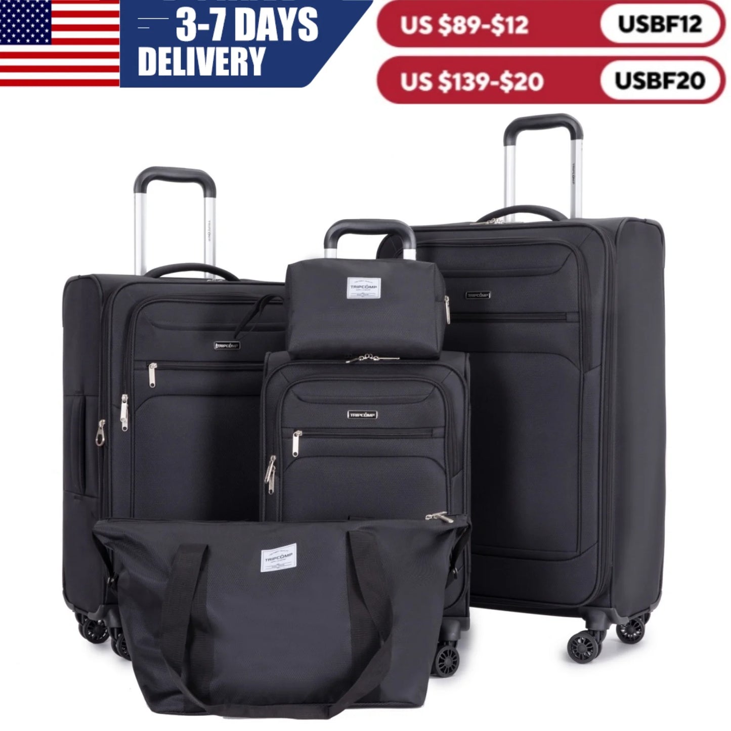 Softside 4-piece luggage Set