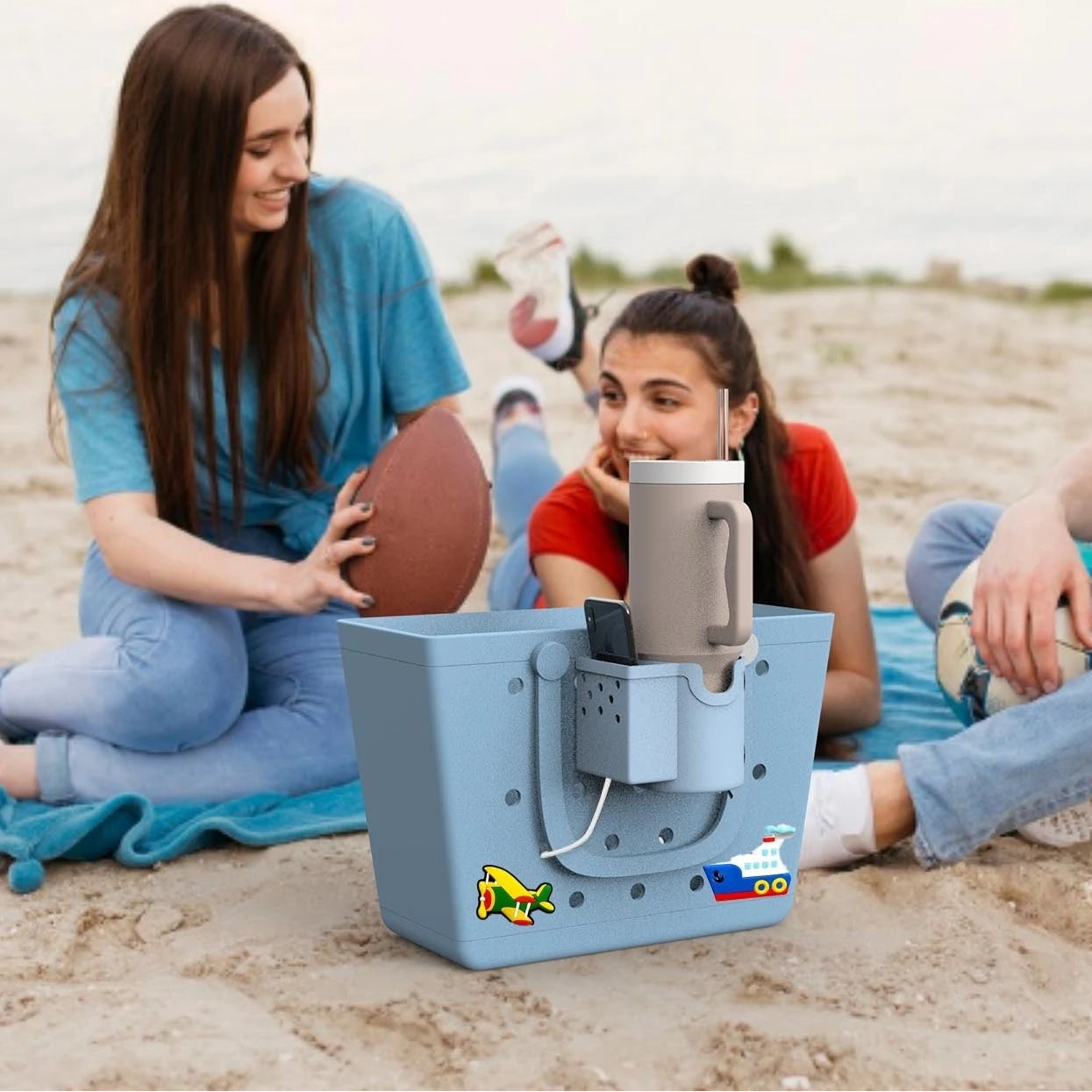 ShoreTote and Bogg Bag – Waterproof Phone & Cup Holder Organizer