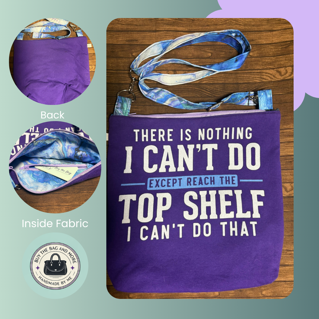 Vintage Tee Shirt Crossbody Bag – Adjustable Everyday Sling Bag
