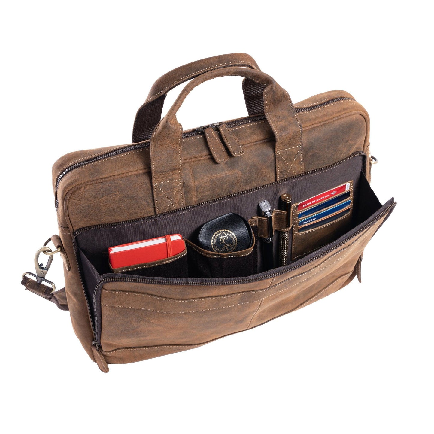 16-Inch Leather Briefcase - Buy the Bag and More