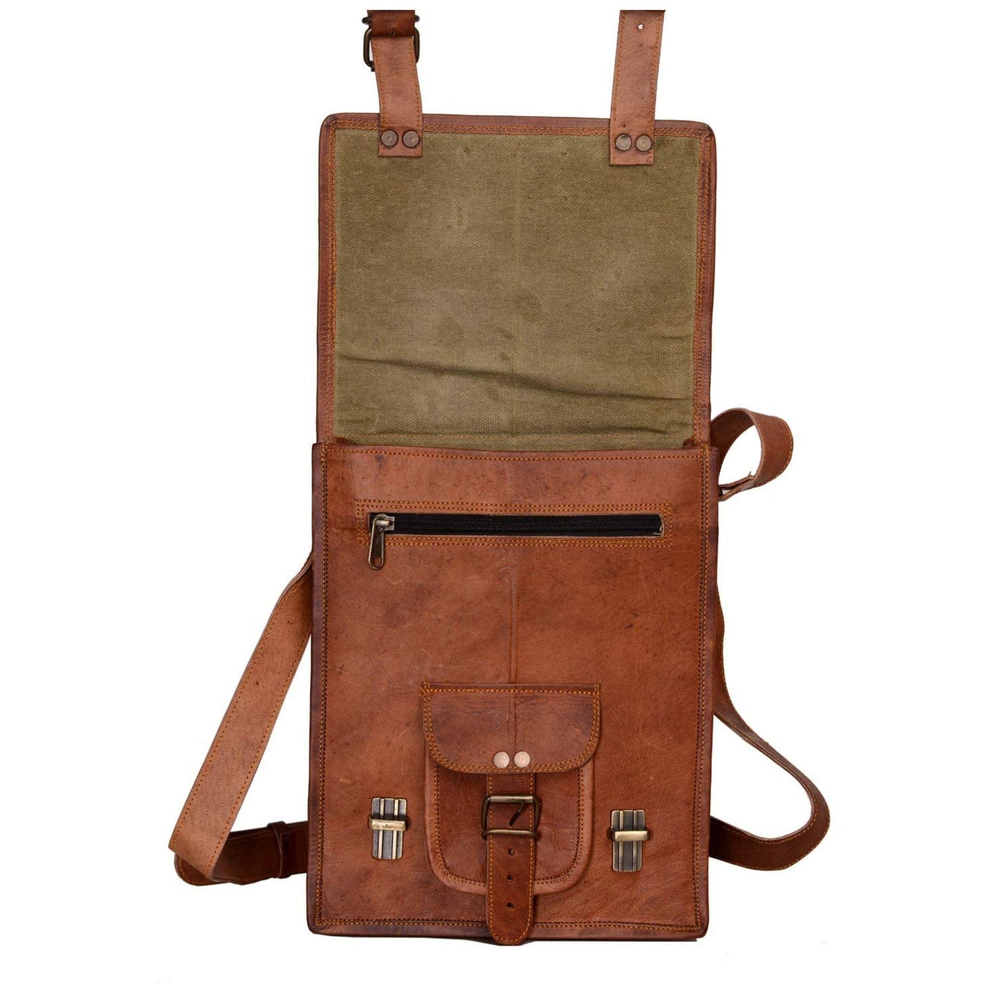 Leather 11 Inch Sturdy Leather iPad Messenger Satchel Bag - Buy the Bag and More