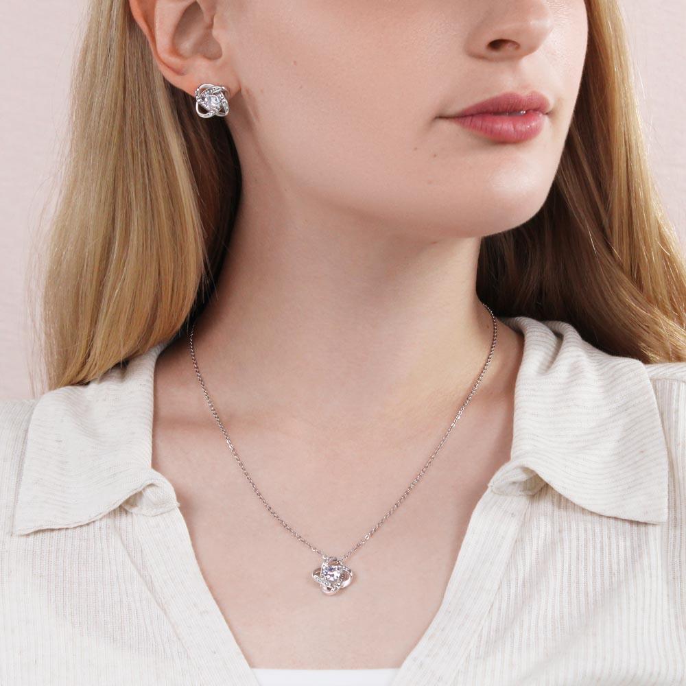 Love Knot Anniversary Necklace and Earring Set - Buy the Bag and More