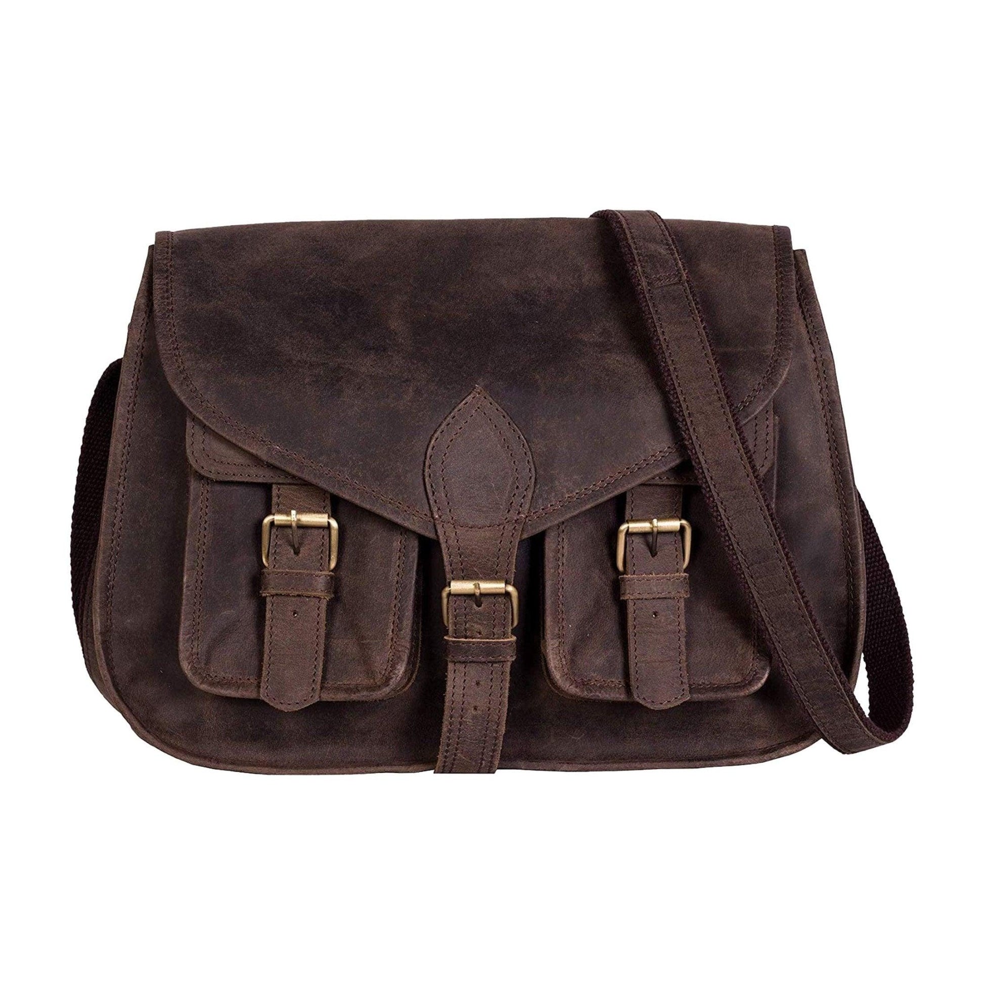 14-Inch Genuine Leather Purse – Women’s Crossbody Satchel, Shoulder Bag, Tote, and Travel Handbag - Buy the Bag and More