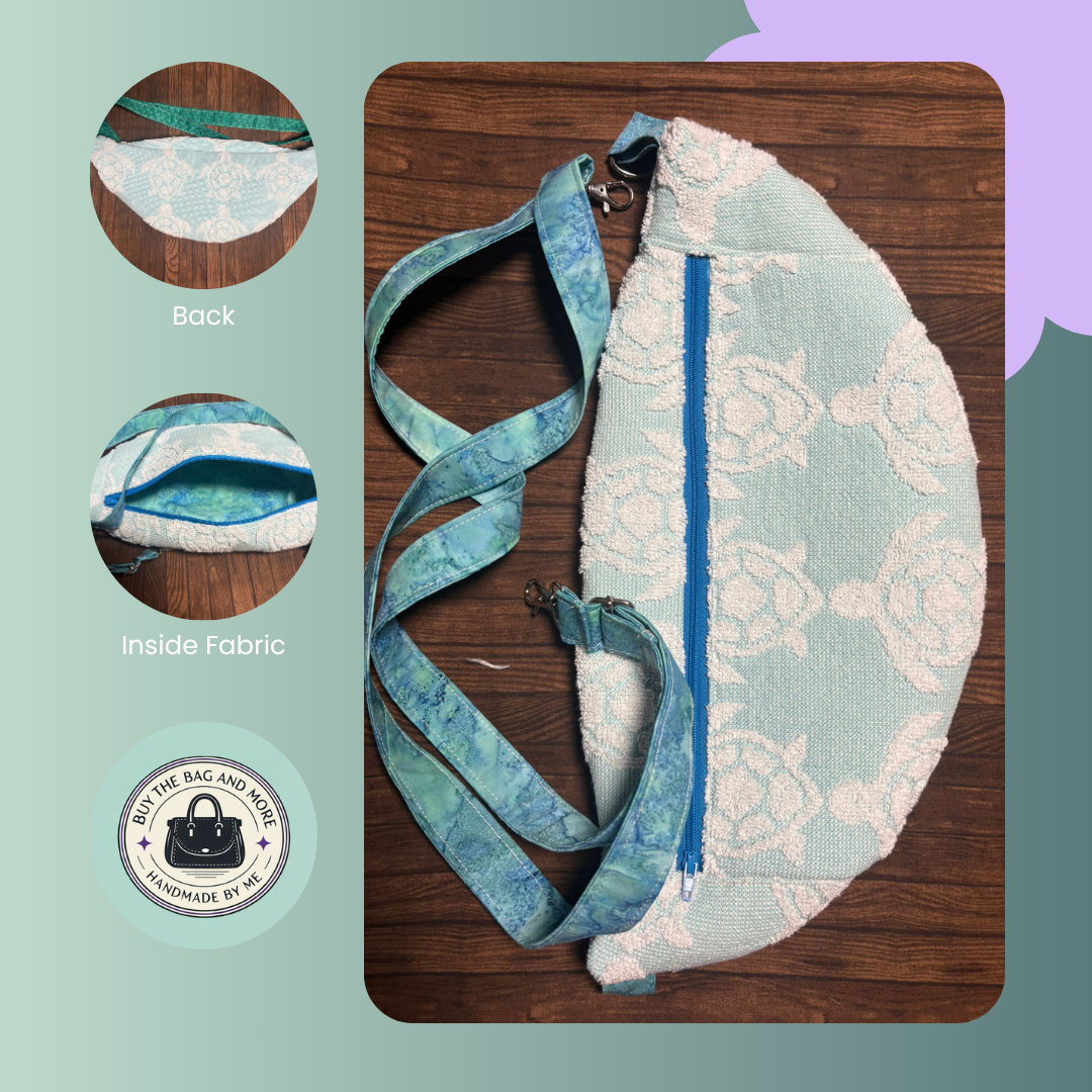 Hand-Crafted Towel Waist Bag – Upcycled Beach Belt Bag
