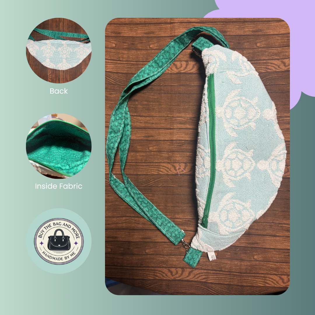 Hand-Crafted Towel Waist Bag – Upcycled Beach Belt Bag